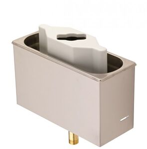 spatula showers, spatula rinse station, inox cover plate, silicone tap-off pad, deposit, automatic shut-off valve, plastic splash cover, spatulashower, scoop storage, wall-attachment, mobile cleaning equipment, storage container, spatula cleaningstation