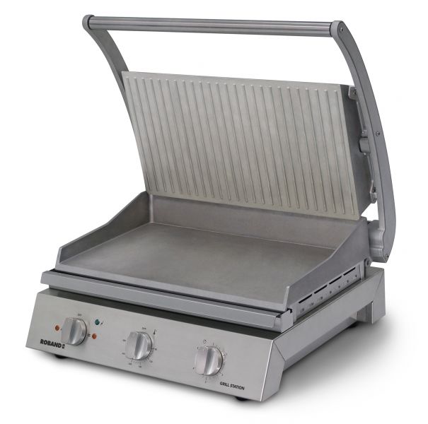 platte oben geriffelt, fett-auffangbehaelter, grillsaft-auffangwanne, grillsaft-auffangbecken, fett-auffangrinne, multigrill, optigrill, tischgrill, fettauffangschale, temperatur stufenlos regelbar, oben gerippt / unten glatt, bis zu 300° celcius, grills